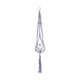 Macrame Hanger Self Watering Set - Lavender Purple + Designer White