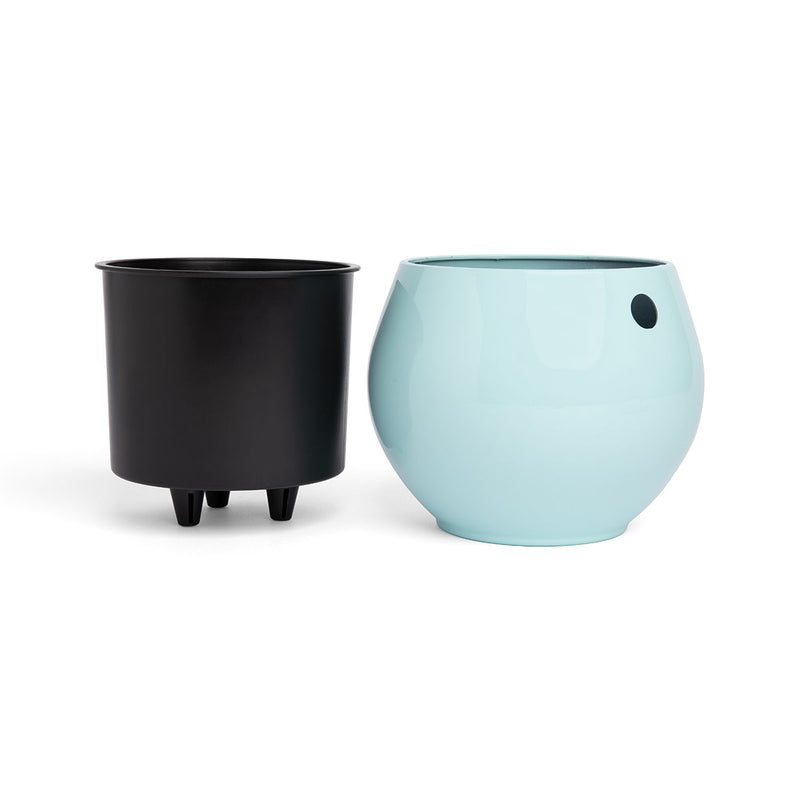 6 inch Aqua Core Self Watering Pot - Ocean Blue
