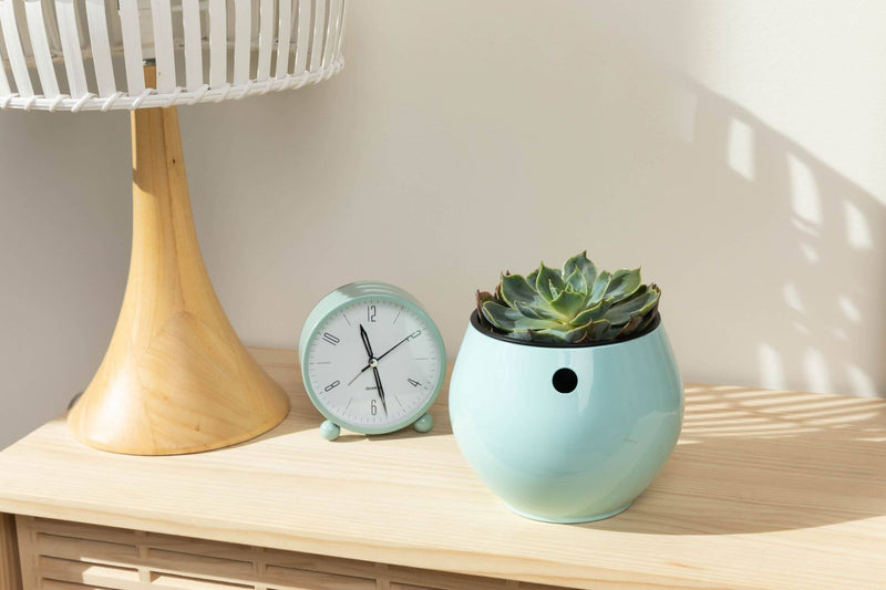 6 inch Aqua Core Self Watering Pot - Ocean Blue