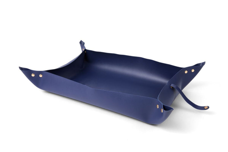 Portable Leather Repotting Mat - Indigo