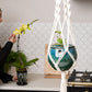 Deluxe Hand Woven Single Macrame Hanger - Midnight Blue