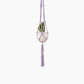 Deluxe Hand Woven Single Macrame Hanger - Lavender Purple