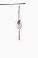Deluxe Hand Woven Single Macrame Hanger - Lavender Purple