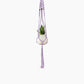 Deluxe Hand Woven Macrame Hanger with Beads - Lavender Purple