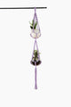 Deluxe Hand Woven Double Macrame Hanger - Lavender Purple