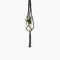 Deluxe Hand Woven Macrame Hanger with Beads - Obsidian Black