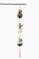 Deluxe Hand Woven Triple Macrame Hanger - Rose Quartz