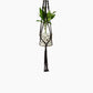 Deluxe Hand Woven Single Macrame Hanger - Obsidian Black