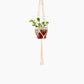 Deluxe Hand Woven Single Macrame Hanger - Linen White